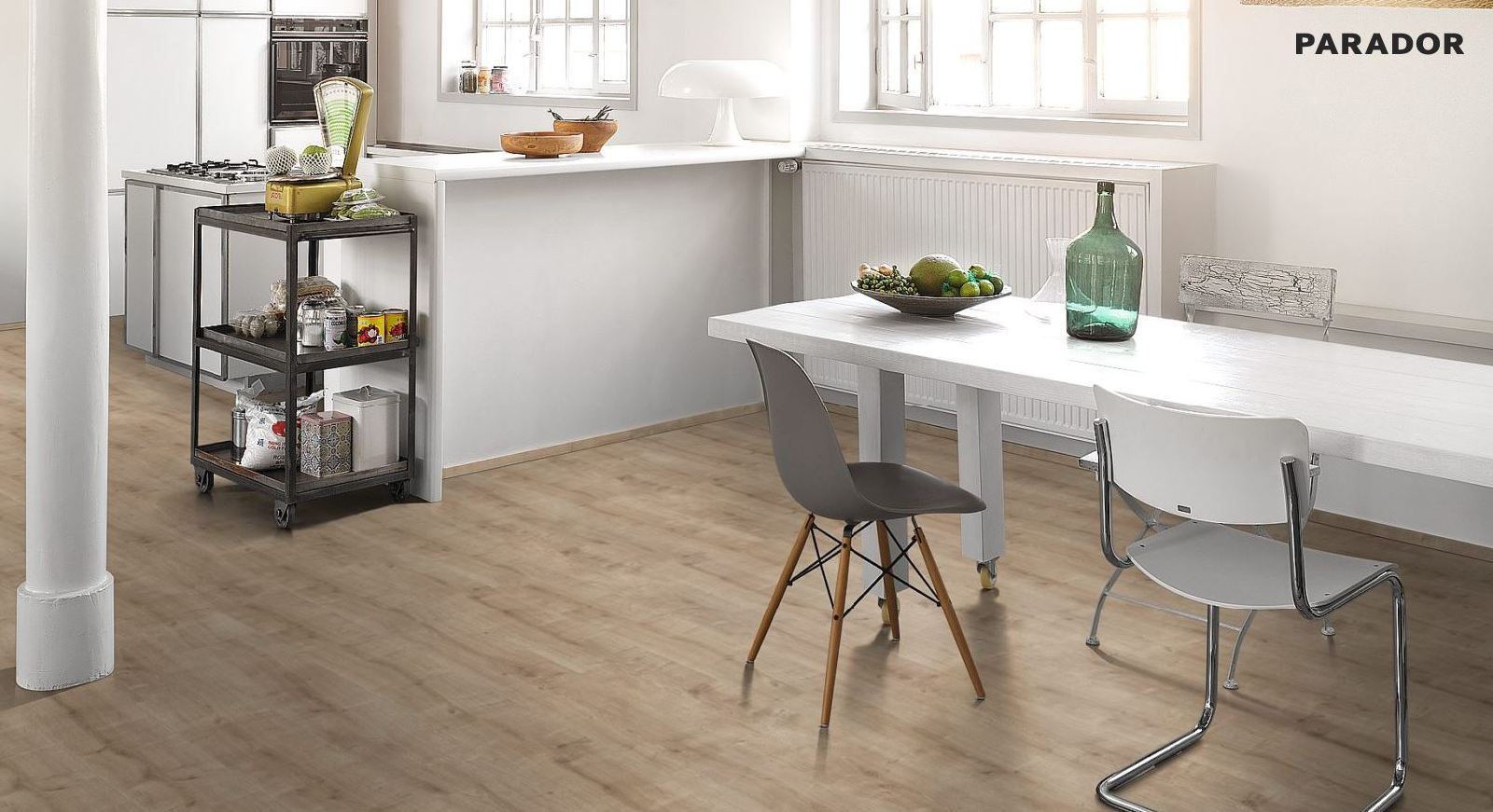 Suelo laminado de Parador Basic 600 Roble Pulido 4V