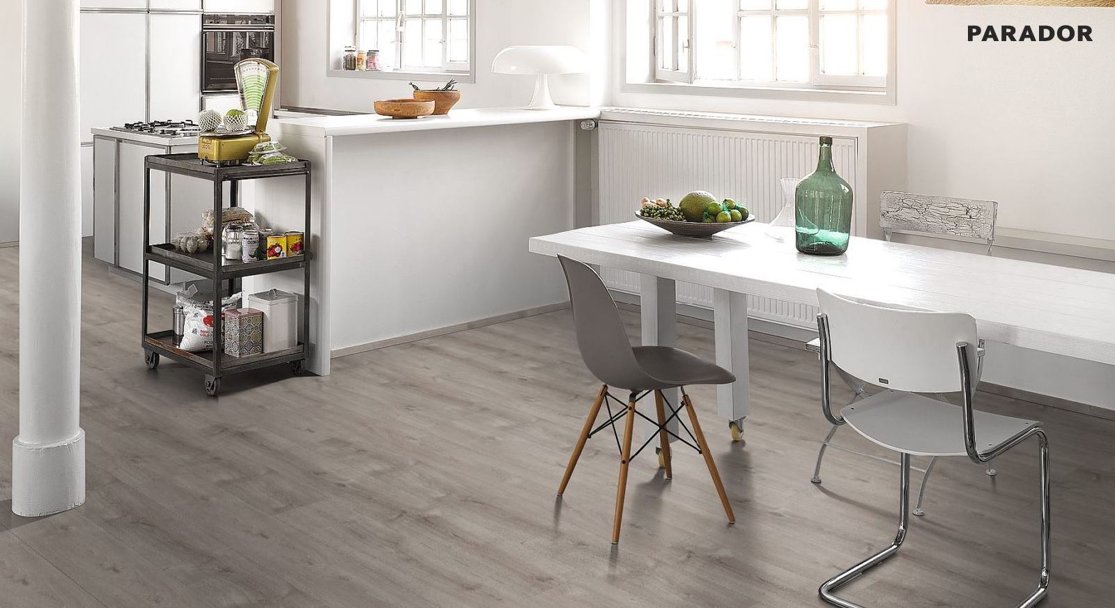 Parador Laminate Trendtime 6 Oak Valere pearl-grey limed Chateau plank 4V