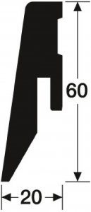 Meister Laminat Fussleiste/Sockelleiste Pinie weiss 6924 3 PK main product photo