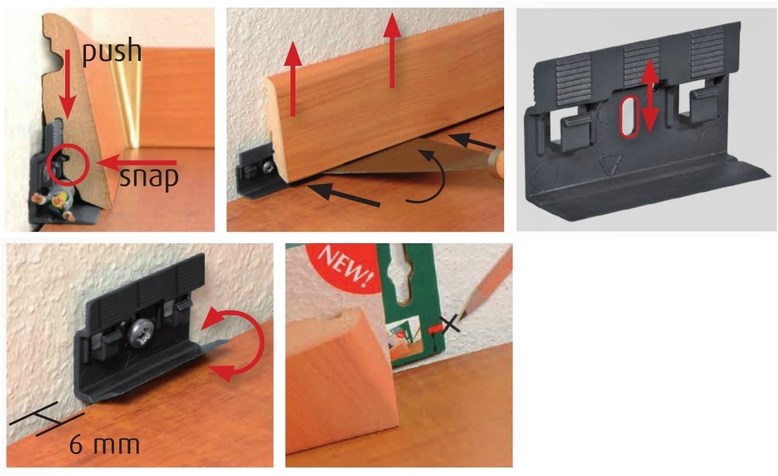 Brebo Skirting board clips Clipholder CH23