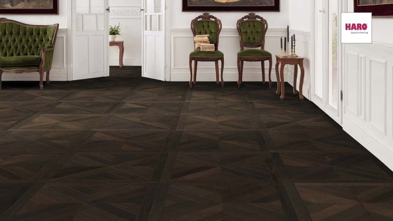 HARO Parquet parkettmanufaktur African Oak Parquet Tile Design Central 4V main product photo