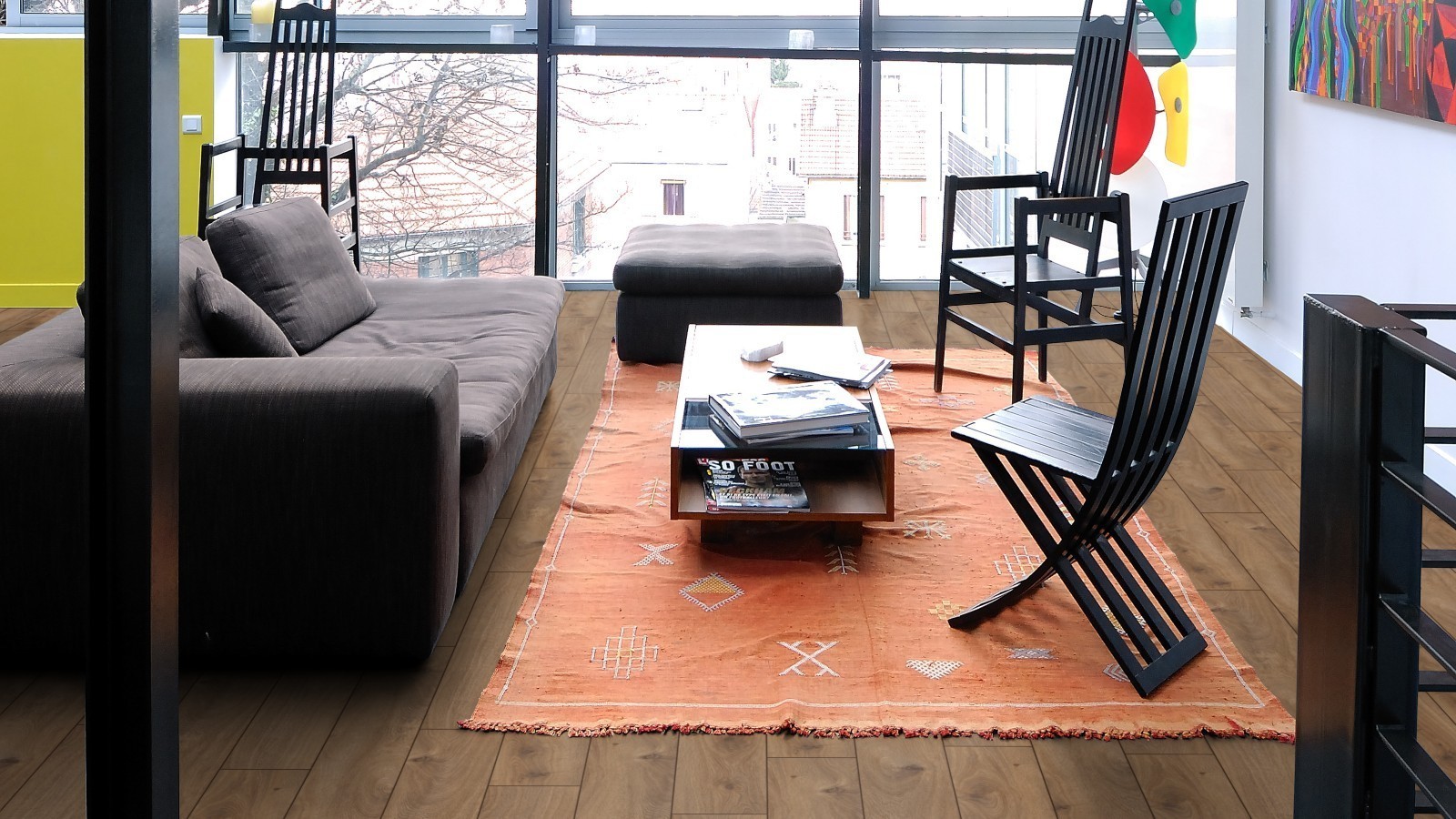 Suelo laminado Slim Prestige Oak nature D4166 1-Tablilla 4V ancho 157mm