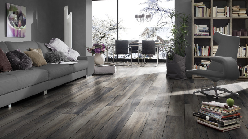 Suelo laminado Slim Harbour Oak grey D3572 1-Tablilla 4V ancho 157mm main product photo