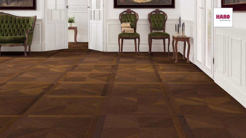 HARO Parquet parkettmanufaktur Ash Arabica Mezzo Parquet Tile Design Central 4V main product photo