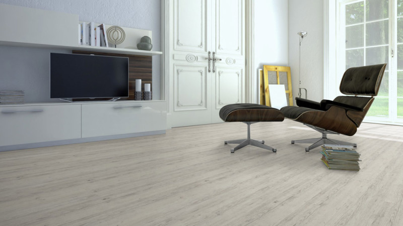Skaben Klebe-Vinylboden massiv Life 55 Eiche rustikal Weiß 1-Stab Landhausdiele 4V zum kleben main product photo