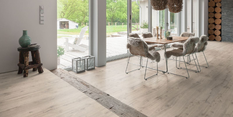 HARO Suelo laminado TRITTY 100 Roble alpino gris Gran Via 4V authentic mate Silent CT main product photo