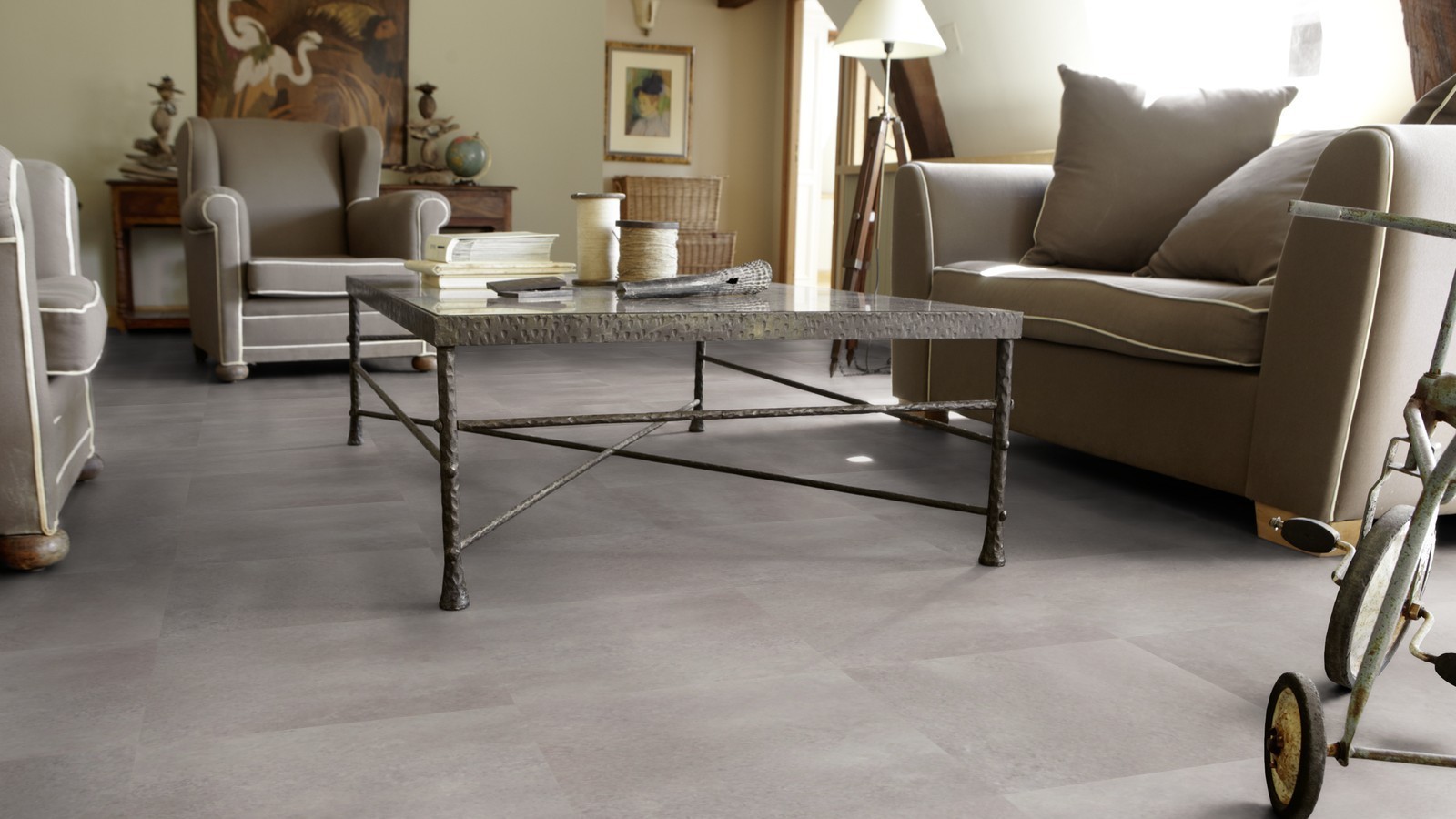 Tarkett Vinylboden Starfloor Ceramic Grey Venezia Fliese