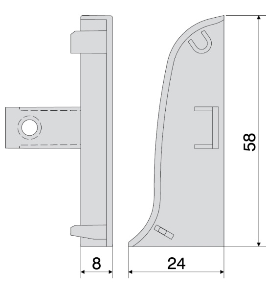 Tapa de extremo Brebo izquierda y derecha QUE roble mocca