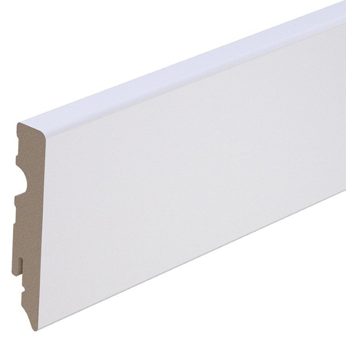Brebo Elegant white skirting board 10 cm high foiled main product photo
