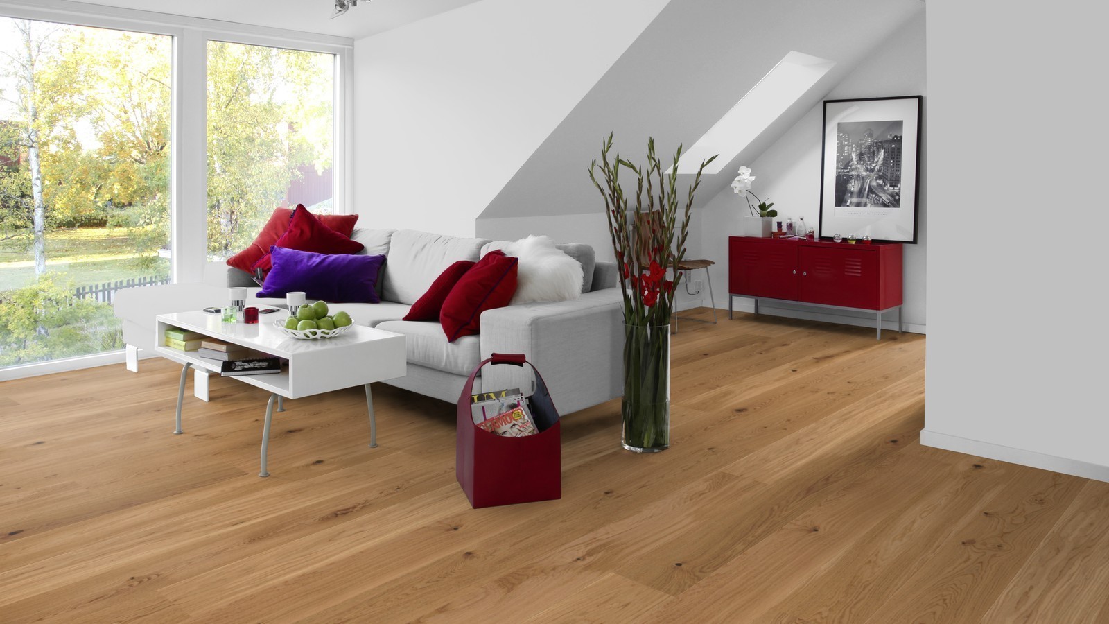 Tarkett Parquet Pure Oak Rustic brushed Proteco Natura 1-strip plank XT XL M2V 13 mm