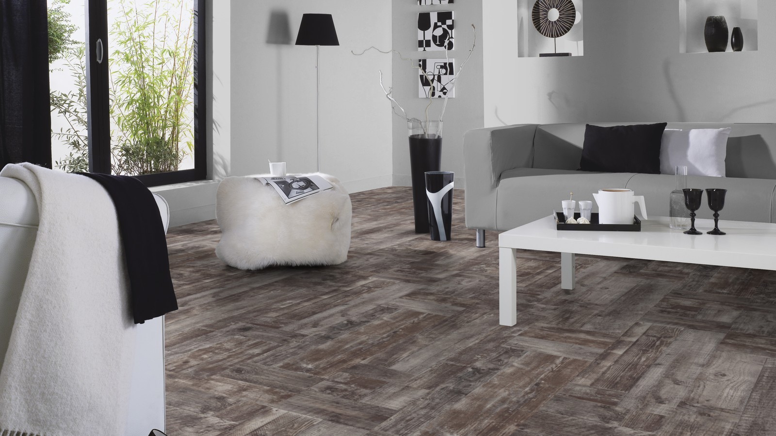 Tarkett Laminate Lamin'Art 832 Patchwork Cappucino Multi-strip