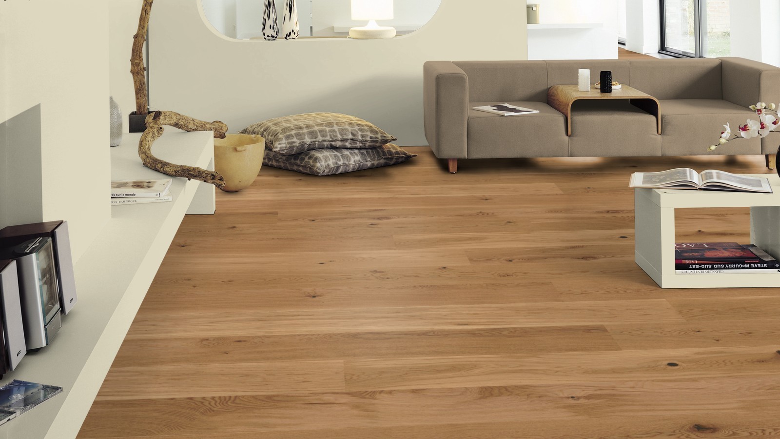 Tarkett Parquet Pure Oak Rustic brushed Proteco Natura 1-strip plank XT XL M2V 13 mm