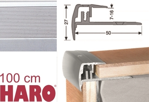 HARO Treppenprofil Euro-Step Typ 320 100 cm Aluminium eloxiert Typ 320 Silber main product photo