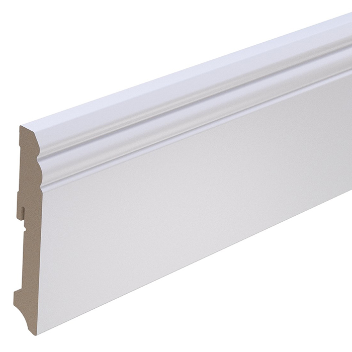 Brebo Elegant white skirting board Hamburg profile 12 cm high main product photo