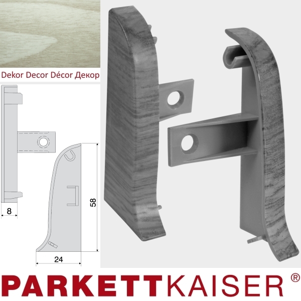 Brebo Endkappe links und rechts QUE Eiche Arctic main product photo