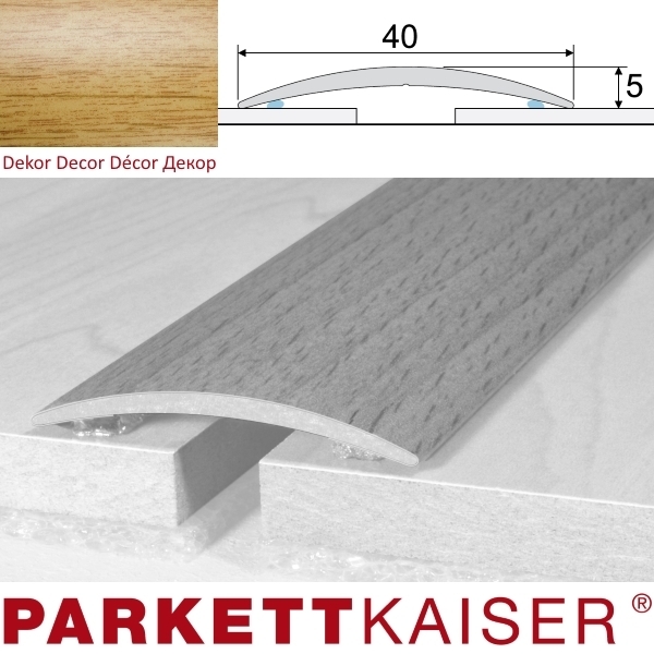 Brebo Übergangsprofil A13 selbstklebend Eiche hell Aluminium furniert 270 cm main product photo