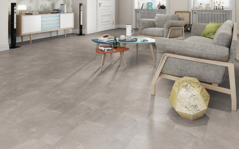 Egger Home Design flooring Design+ Stone grey Tile look 4V main product photo