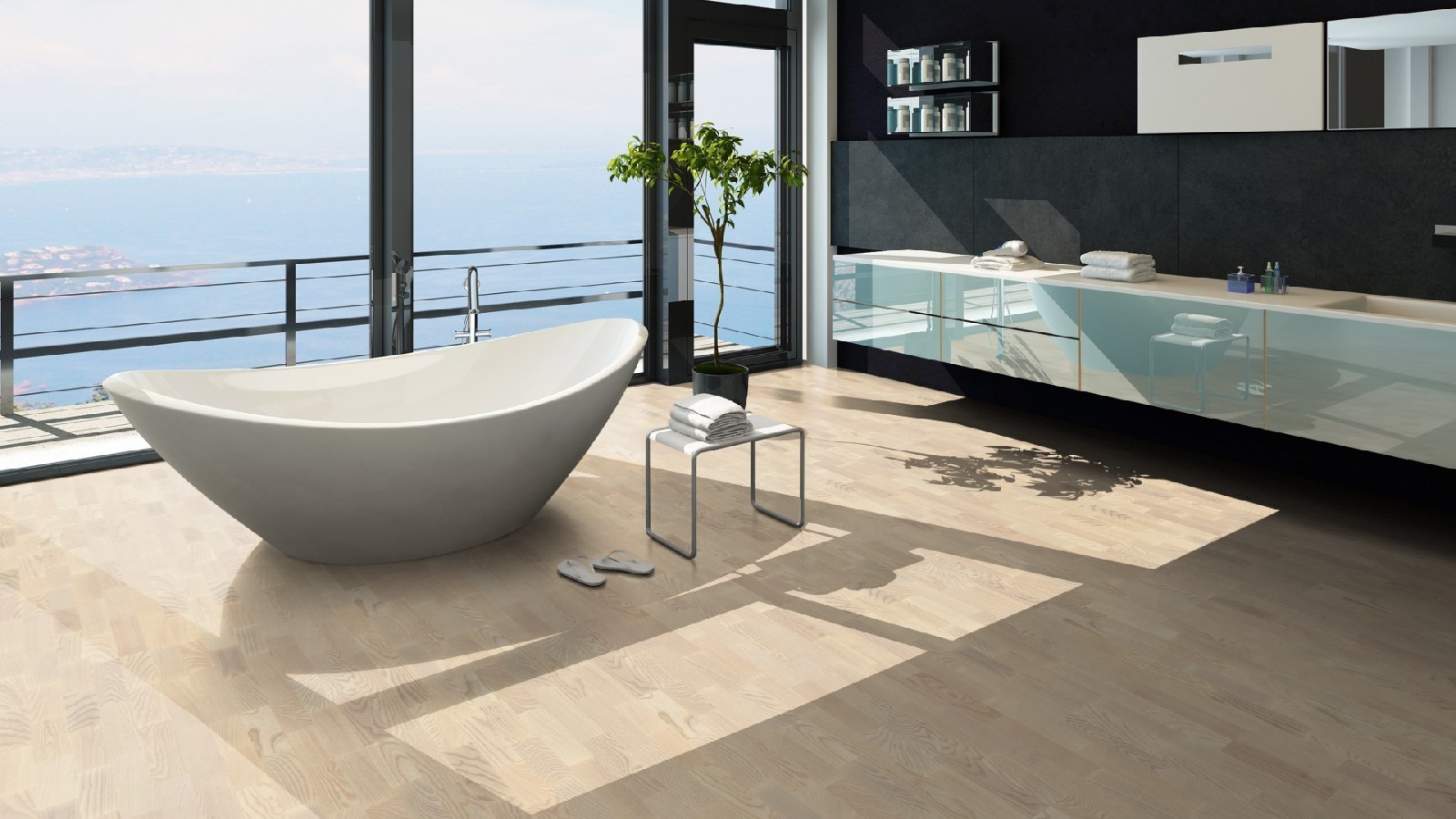 Tarkett Parkett Shade Natur Esche Linen weiß 3-Stab-Schiffsboden