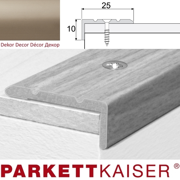 Brebo Winkelprofil A31 Champagne Aluminium eloxiert 120 cm main product photo