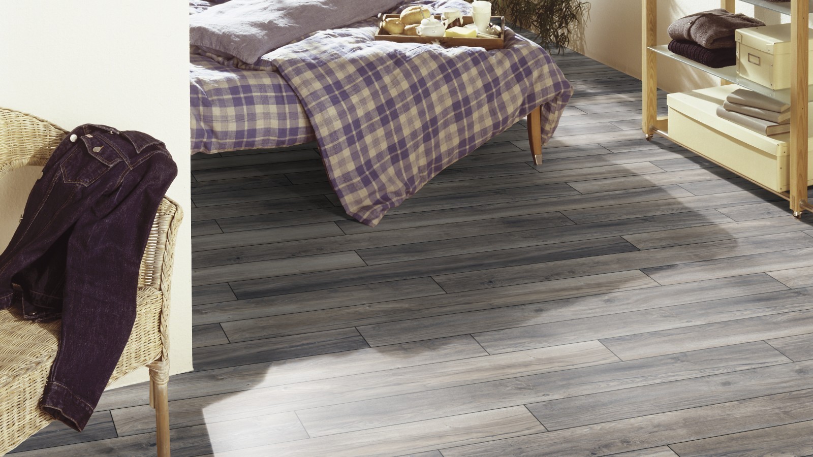 Laminate Slim Harbour Oak Grey D3572 1-strip 4V Width 157mm