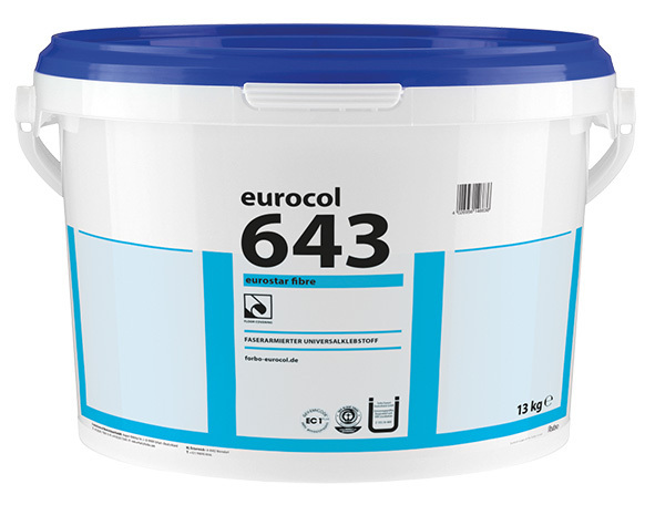Forbo eurocol 643 Eurostar Fibre - faserarmierter Universalkleber für Design- und Vinylböden 13kg main product photo