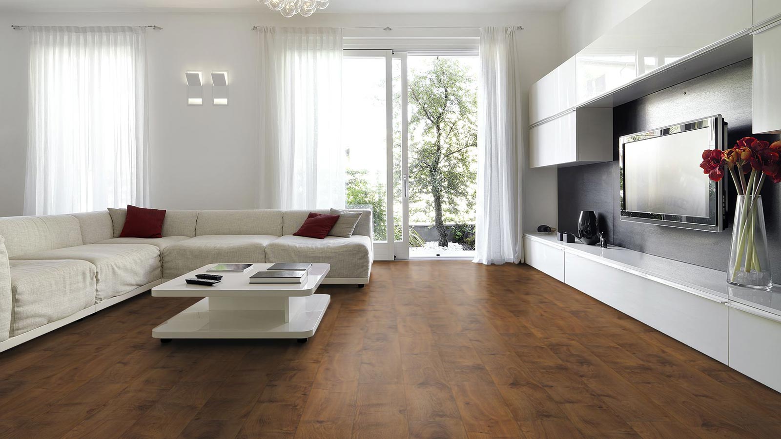 Classen Laminat 731-0 Eiche braun 1-Stab Landhausdiele Raum3