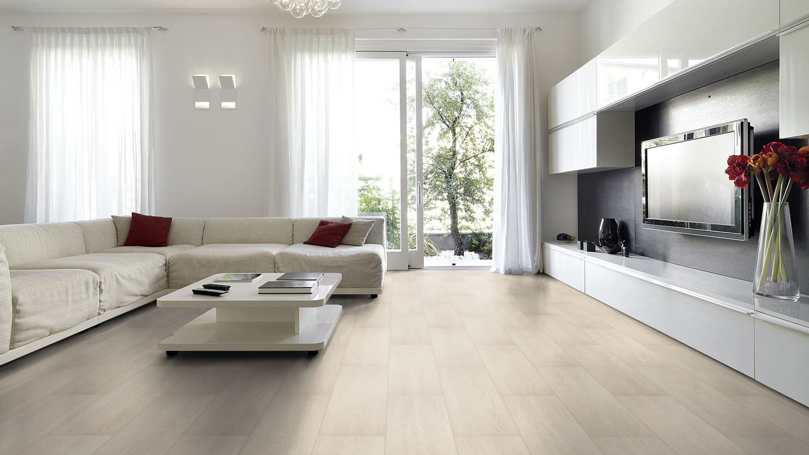 Classen Laminat 731-4 Eiche beige 1-Stab Landhausdiele 4V Raum3