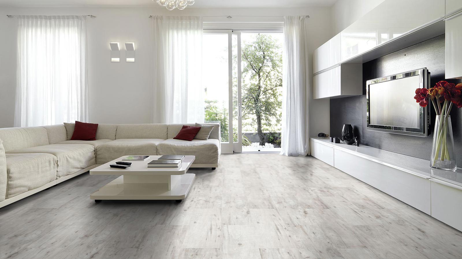 Classen Laminat 731-4 Eiche grau rustikal 1-Stab Landhausdiele 4V Raum3