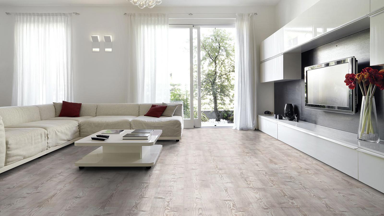 Classen Laminat 731-4 Fichte weiss 1-Stab Landhausdiele 4V Raum3