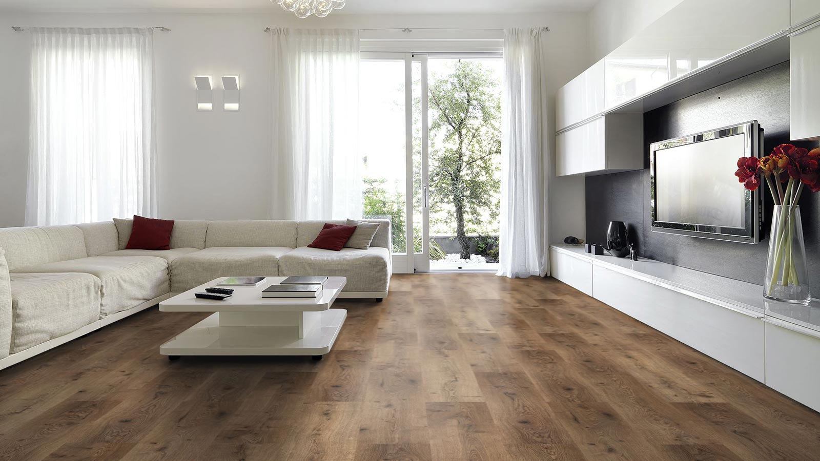 Classen Laminat 832-0 Eiche braun 1-Stab Landhausdiele Raum3