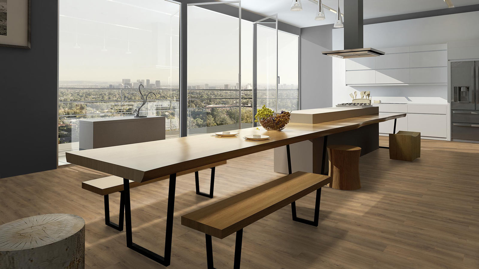 Classen Vinylboden Greenvinyl Base 3.8 mm Eiche Natur 1-Stab Landhausdiele 4V Raum6