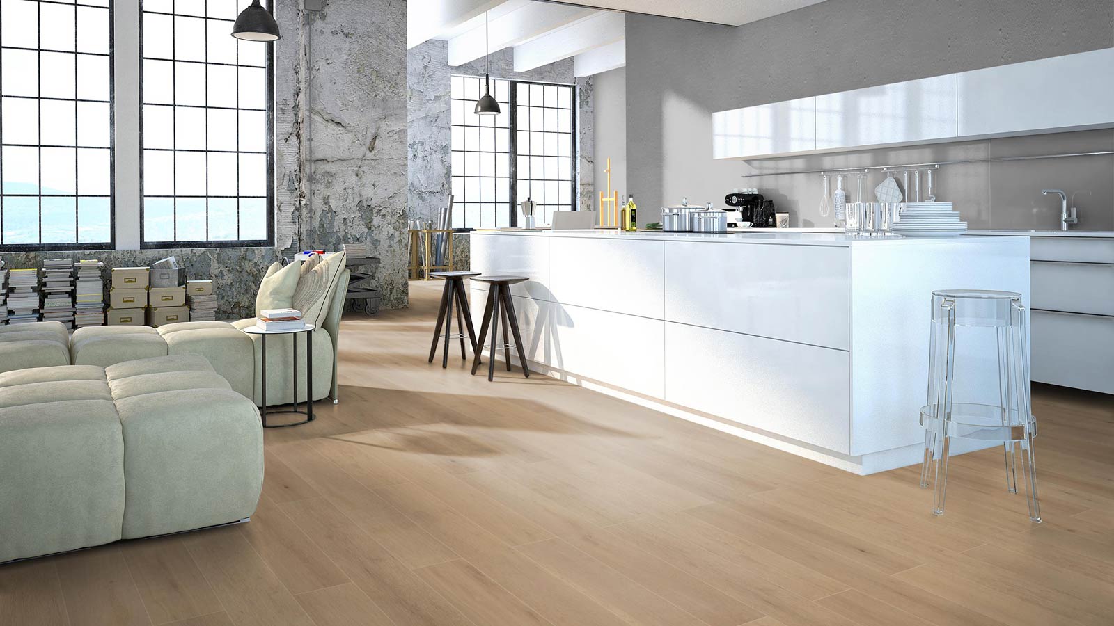 Classen Vinylboden Greenvinyl Base 3.8 mm Traubeneiche 1-Stab Landhausdiele 4V Raum4