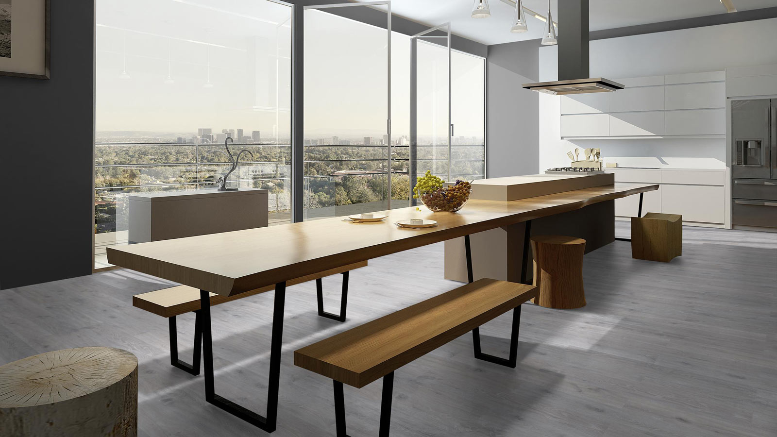 Classen Vinylboden Greenvinyl Touch 4.0 mm Eiche Gekalkt Grau 1-Stab Landhausdiele 4V Raum6