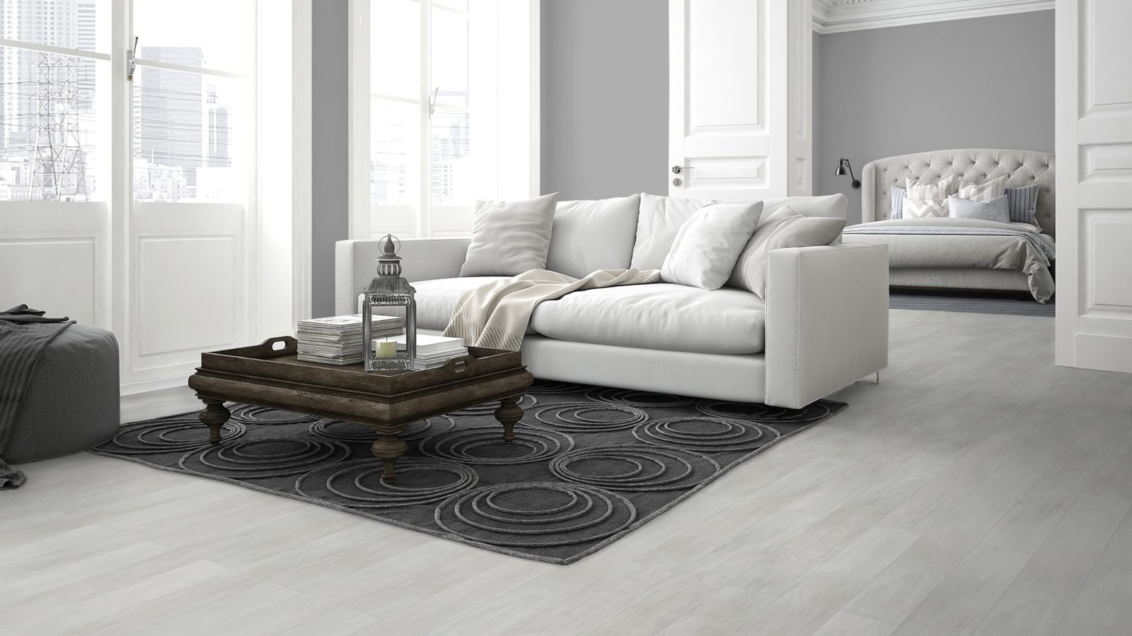 Classen Vinylboden Greenvinyl Touch 4.0 mm Pinie Weiß 1-Stab Landhausdiele 4V Raum8