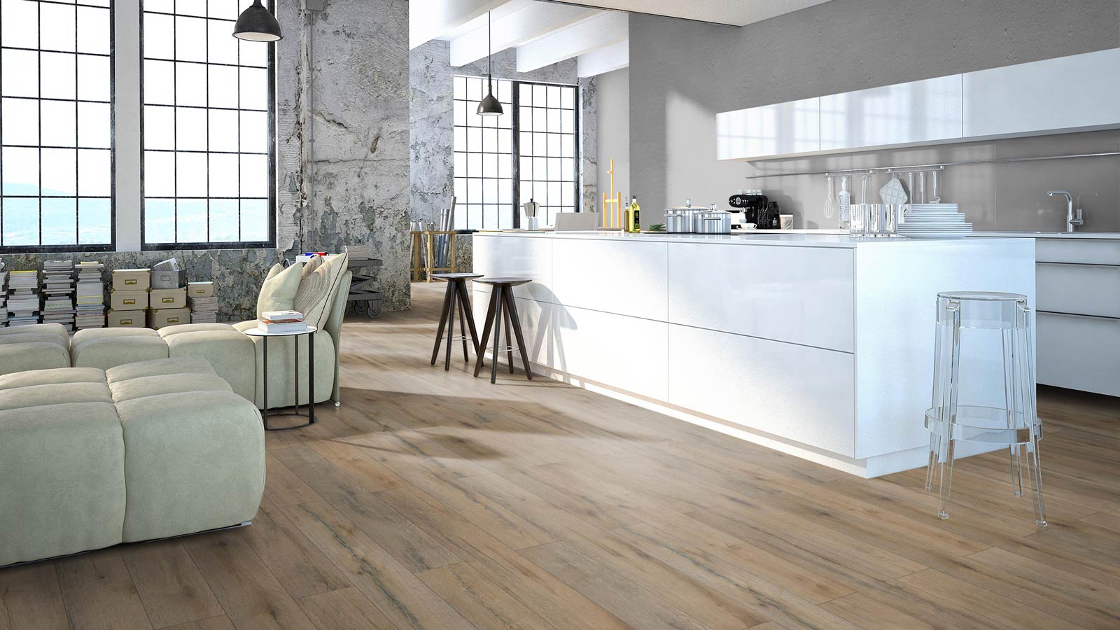 Classen Vinylboden Greenvinyl Touch 4.0 mm Risseiche Dunkel 1-Stab Landhausdiele 4V Raum4