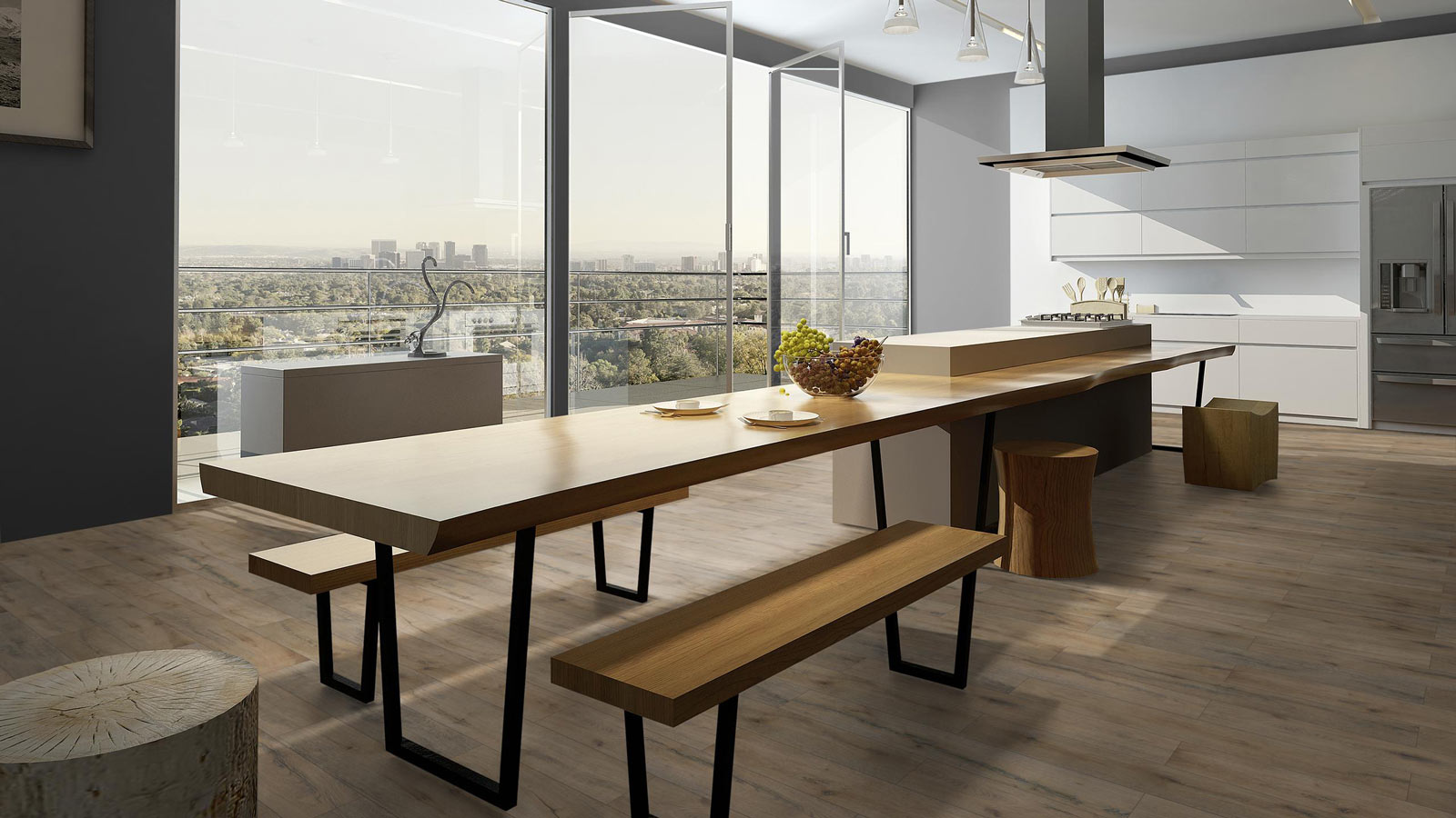 Classen Vinylboden Greenvinyl Touch 4.0 mm Risseiche Dunkel 1-Stab Landhausdiele 4V Raum6