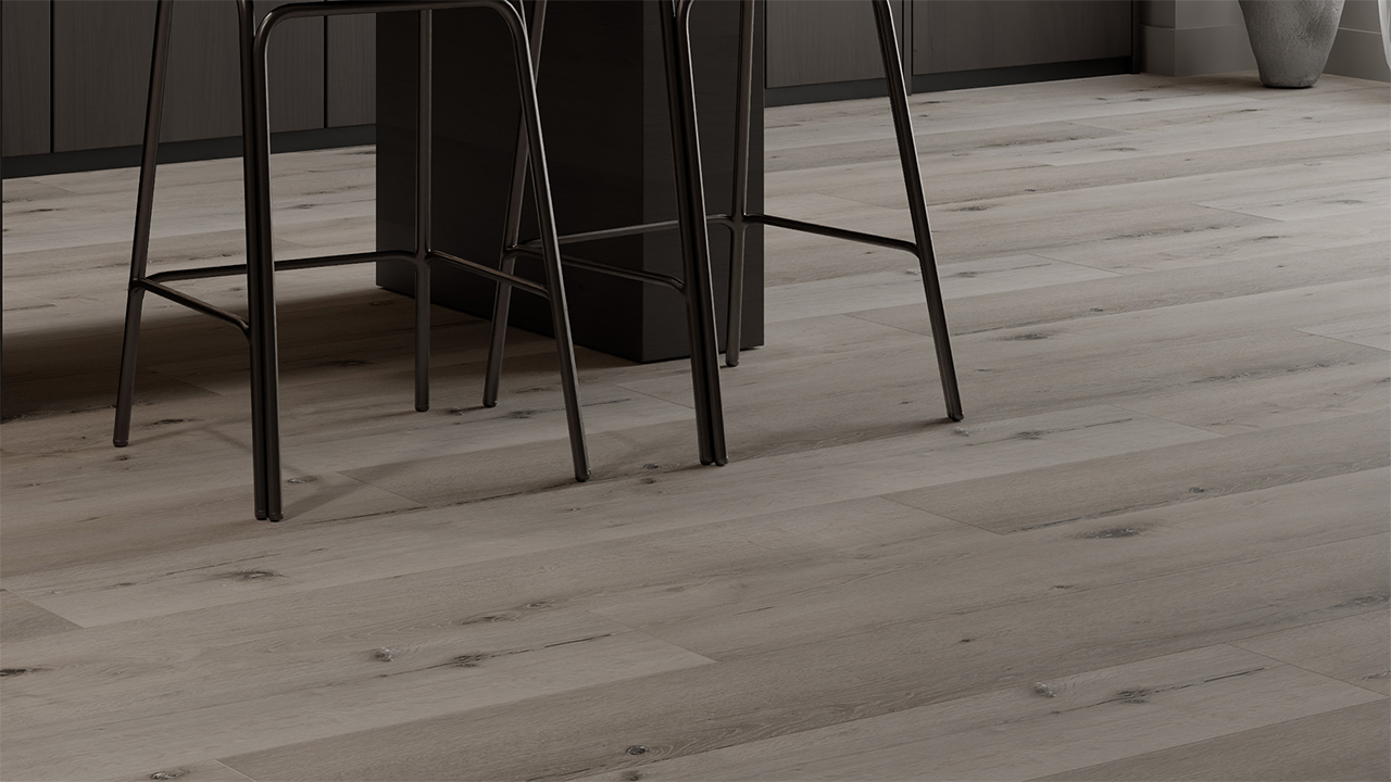 Rigid Klick Vinyl Core WPC - Atlas Eiche Driftwood | Trittschall integr. (VCAT005)