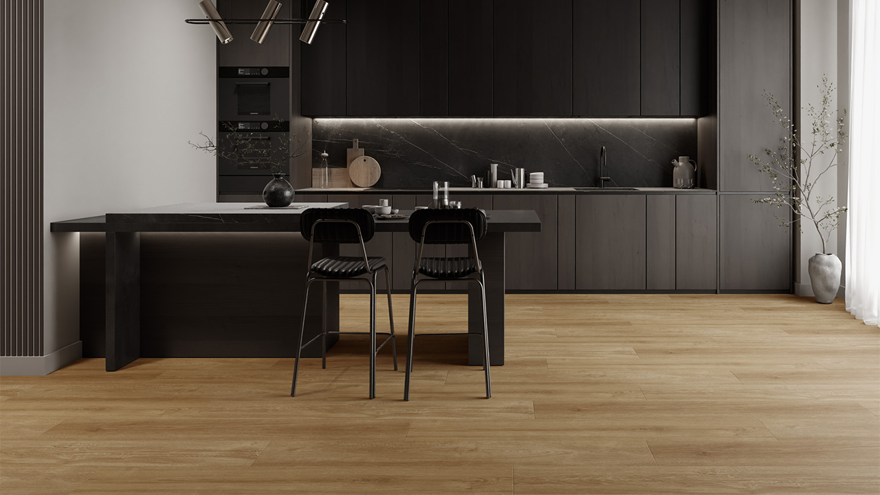 Rigid Klick Vinyl Core WPC - Atlas Eiche Amber | Trittschall integr. (VCAT008)