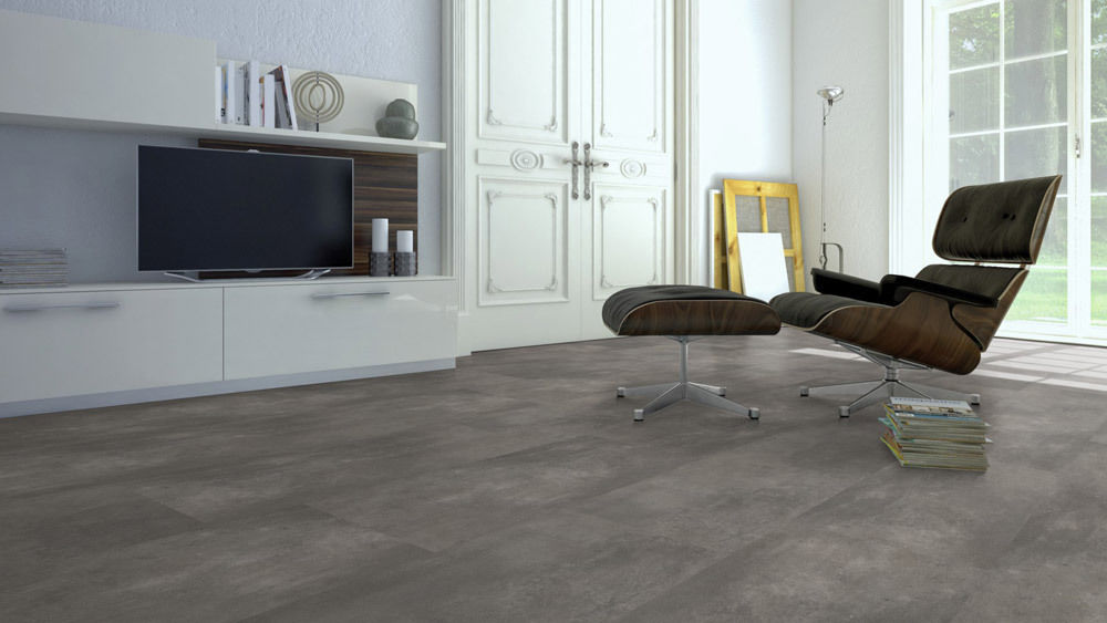 Skaben Vinyl Floor Solid Life 55 Cement Natural Tile 4v To Glue
