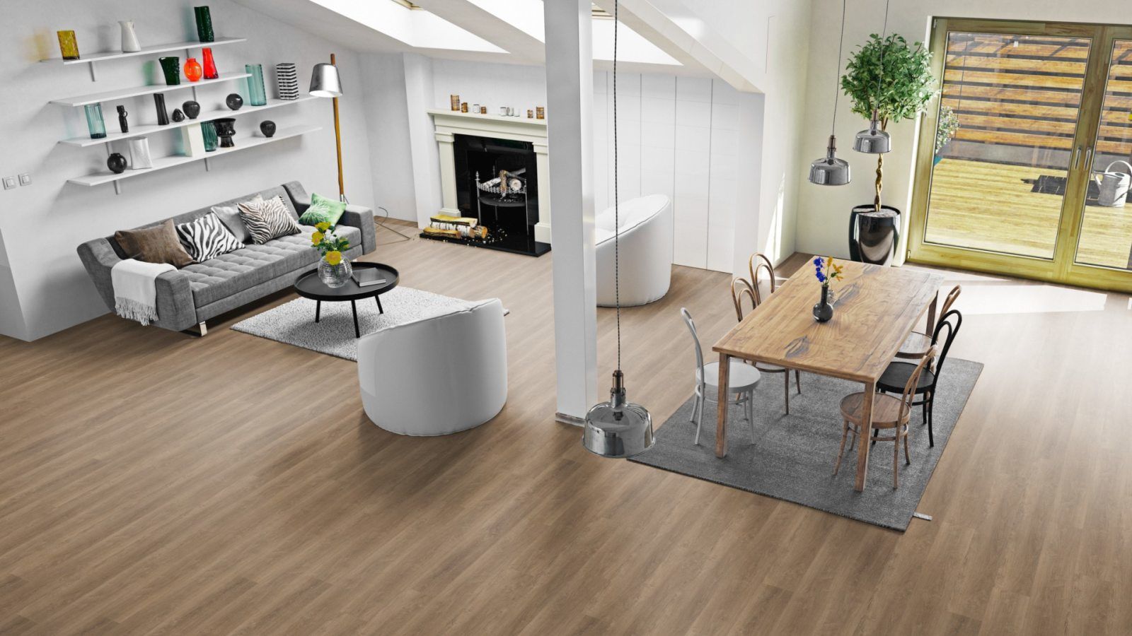 Skaben Design Rhino Click 55 Xl Smoked Oak 1 Plank Wideplank Xl 4v Footfall Sound Insulation