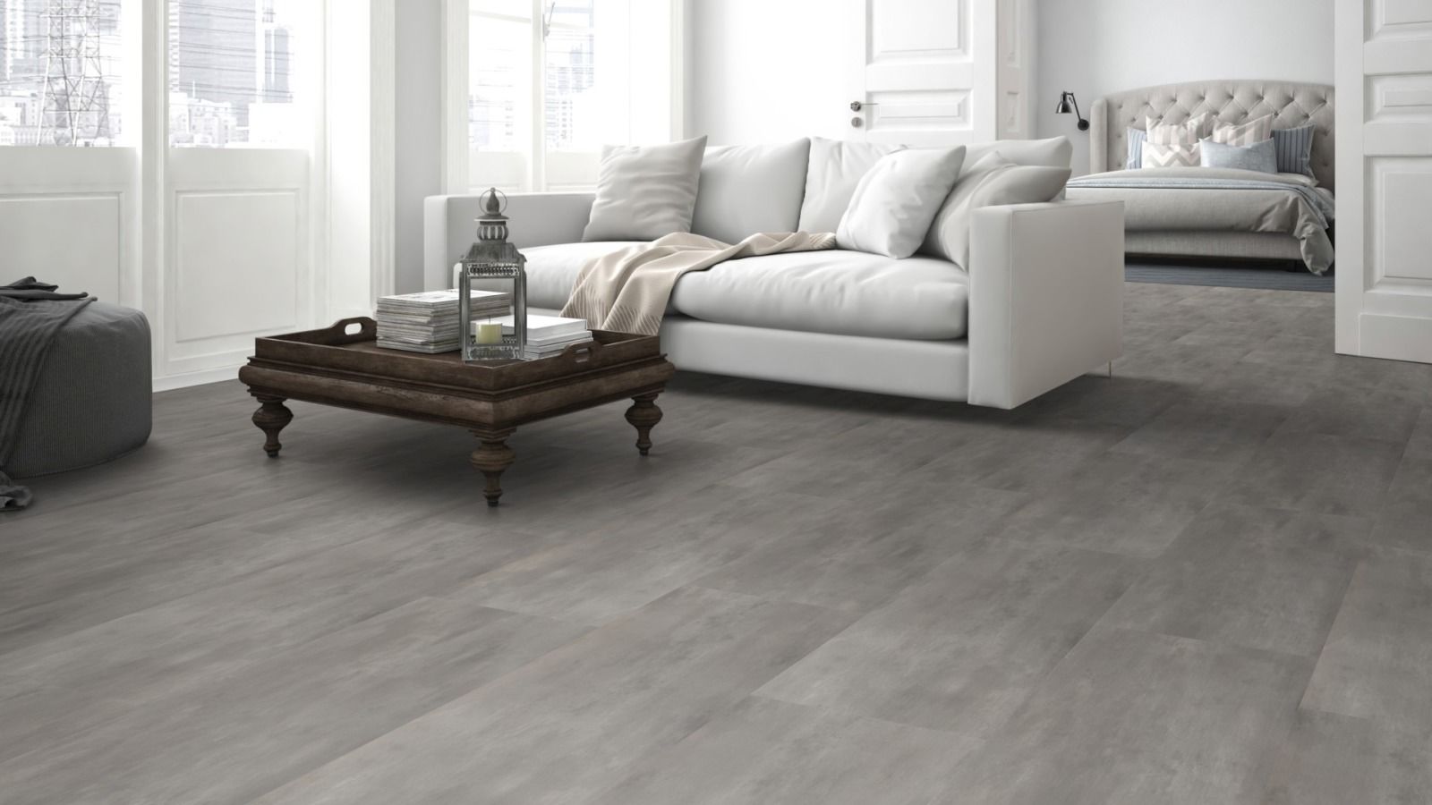 Skaben Vinyl Floor Solid Life Lay 70 Origin Concrete Natural Tile Look