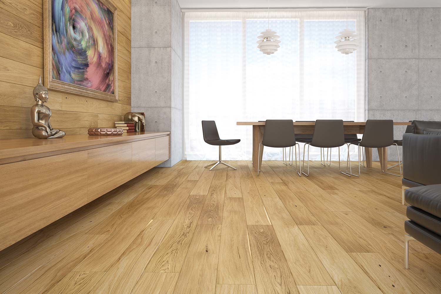 Skaben Engineered Wood Flooring Premium 1 Plank Wideplank Oak