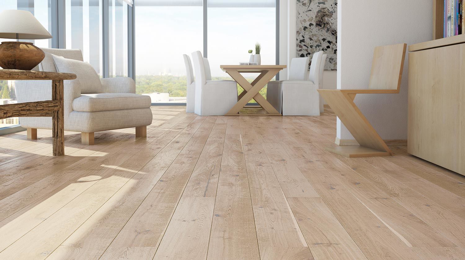 Skaben Engineered Wood Flooring Premium 1 Plank Wideplank Oak