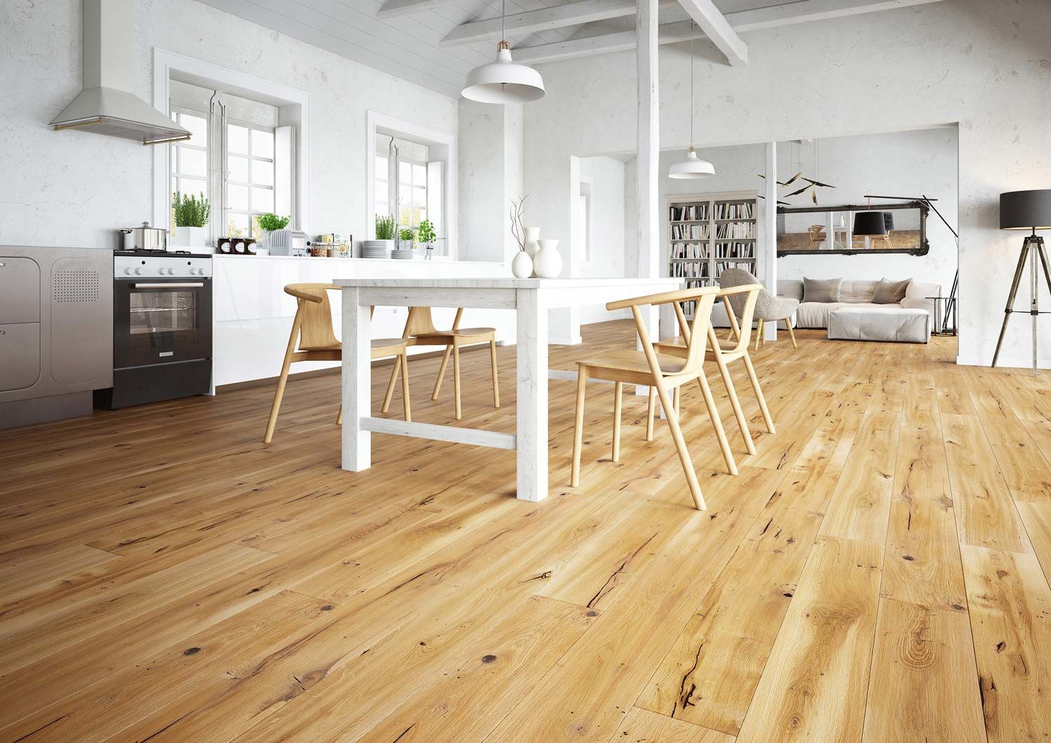 Skaben Parkett Premium 1 Stab Landhausdiele Eiche Unique Natur Geolt Geburstet 4v 2 20 M