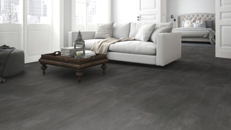 Skaben Vinyl Special Offer Cement Dark Grey Tile For Clicking