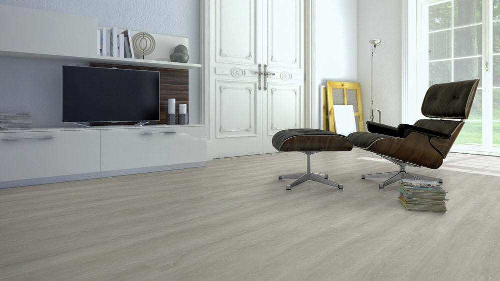 Skaben Klick Vinylboden massiv Life Click 30 Scharlach Eiche Grau 1-Stab Landhausdiele zum klicken