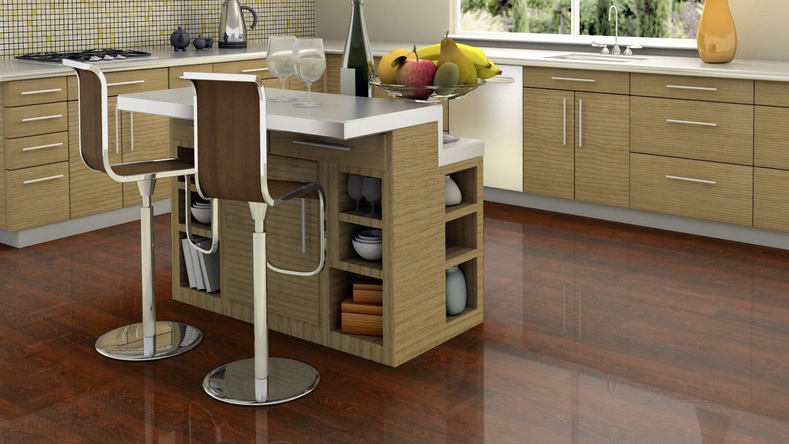 Laminat Noble Plateau Maple 1-Stab Landhausdiele Hochglanz 4V