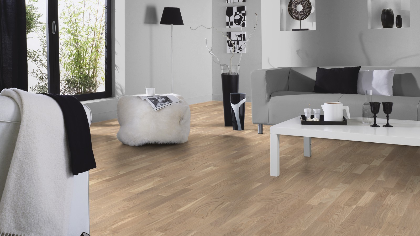 Tarkett Parquet Shade Oak Cream White 3-strip
