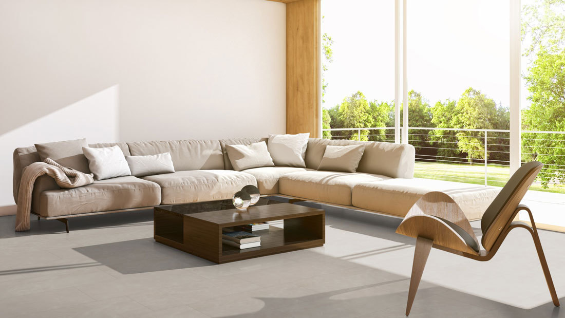 Meister Nadura flooring NB 400 Light grey sandstone 6313 Tile 4V