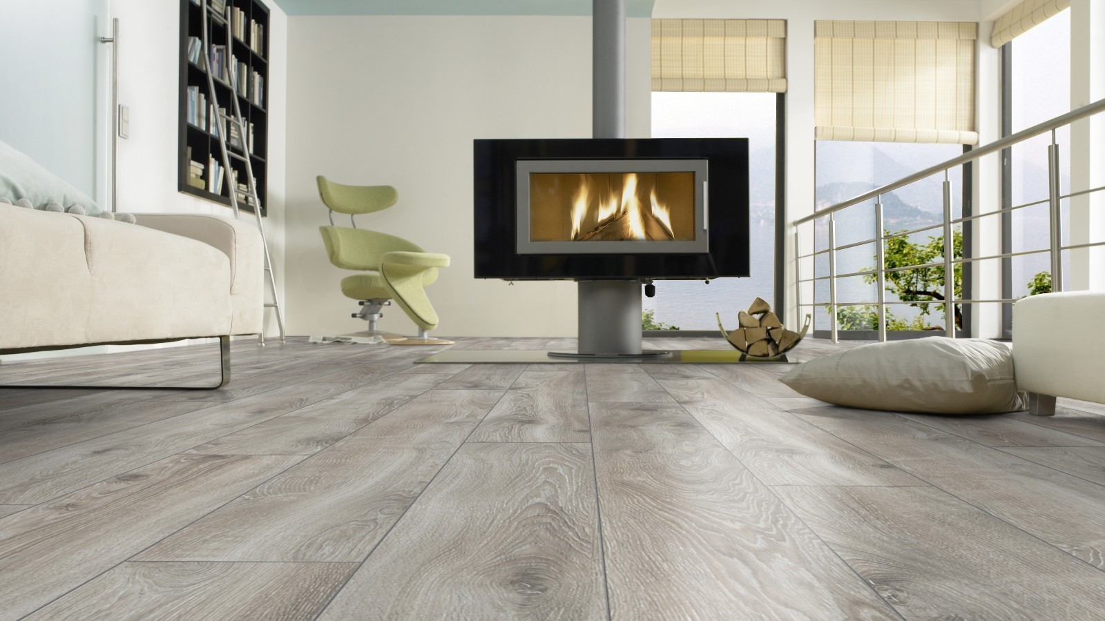Laminat Wide Highland Eiche Silber D4797 1-Stab Landhausdiele 4V Breite 188mm